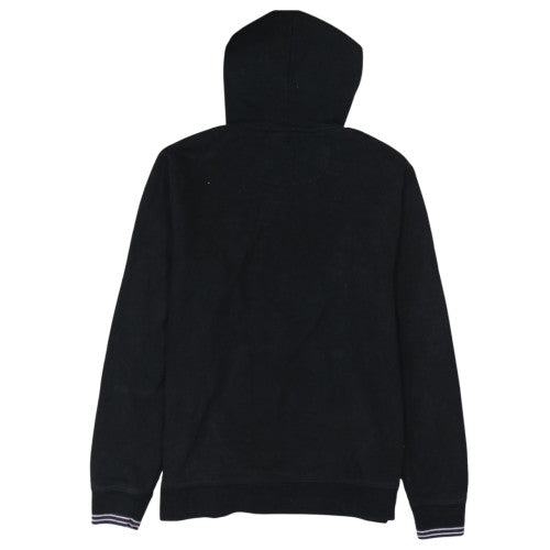 Fila White Line Men's Black Hoodie Size L Cotton Blend Pullover