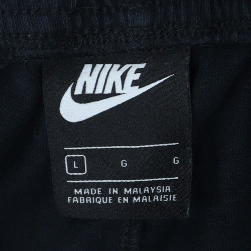 Nike Men's Black L Sweat Shorts Elastic Waist Casual Jersey
