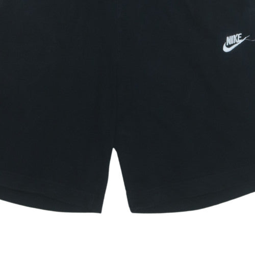 Nike Men's Black L Sweat Shorts Elastic Waist Casual Jersey