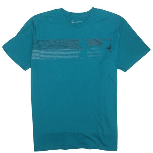 Under Armour Men's Teal Graphic Crew Neck T-Shirt XL Loose Fit