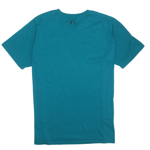 Under Armour Men's Teal Graphic Crew Neck T-Shirt XL Loose Fit