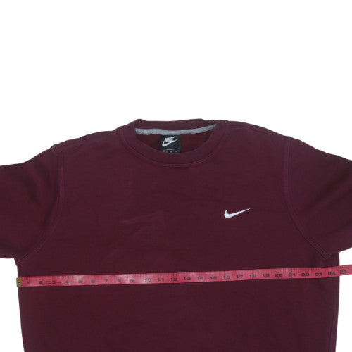 Nike Men's Burgundy Crew Neck Sweatshirt XL Cotton Blend Classic Style