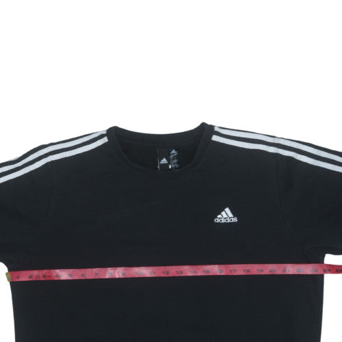 Adidas Men's Black L Pullover Sweatshirt Fleece Crew Neck Regular Fit