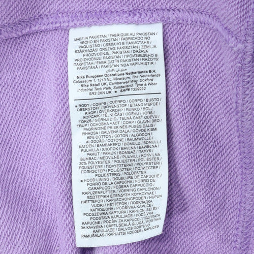 Nike Womens Purple XL Pullover Hoodie Sweatshirt with Logo