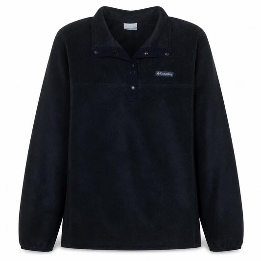 Columbia Mens Black XL Fleece Henley Pullover Sweatshirt