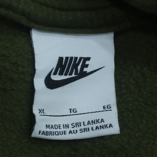 Nike Men's Green XL Pullover Hoodie Fleece Logo Sweatshirt