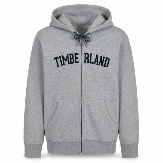 Timberland Men's Grey Full Zip Hoodie S Fleece Cotton Outdoor