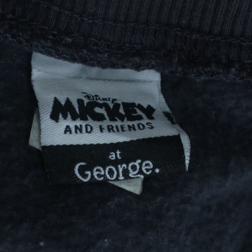George Disney Womens Charcoal 2XL Pullover Sweatshirt Mickey & Minnie Graphic