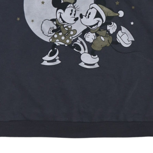 George Disney Womens Charcoal 2XL Pullover Sweatshirt Mickey & Minnie Graphic
