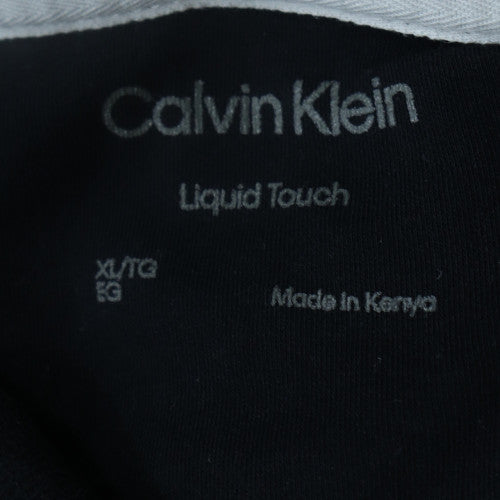 Calvin Klein Men's Black Liquid Touch Polo Shirt XL Cotton
