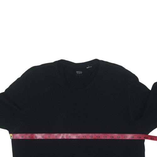 Levi's Men's Black Long Sleeve Crew Neck Cotton T-Shirt Size L