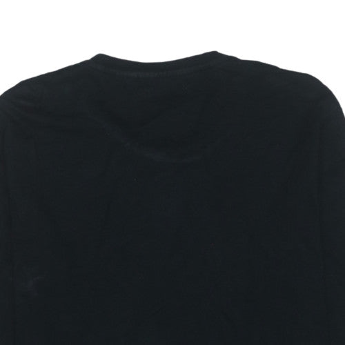 Levi's Men's Black Long Sleeve Crew Neck Cotton T-Shirt Size L