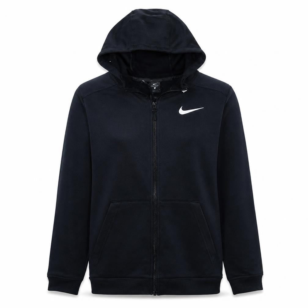 Nike Womens Black Full Zip Dri-Fit Hoodie L Polyester Viscose