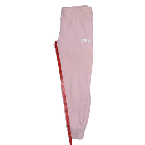 Fila Womens Pink Sweatpants M Cotton Blend Fleece Lounge Trousers