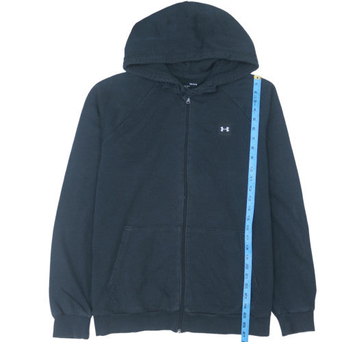 Under Armour Men's Black Full Zip Hoodie Size L Relaxed Fit Fleece