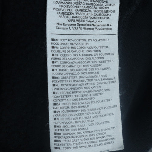 Nike Womens Black Pullover Hoodie Small Cotton Blend Logo Casual