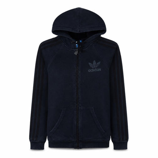 Front view of Adidas Women's Black XS Full Zip Hoodie with Logo Detail