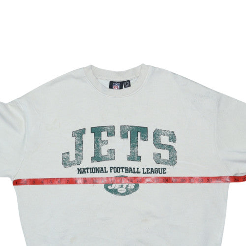 Primark Women White New York Jets Crew Neck Sweatshirt Size S