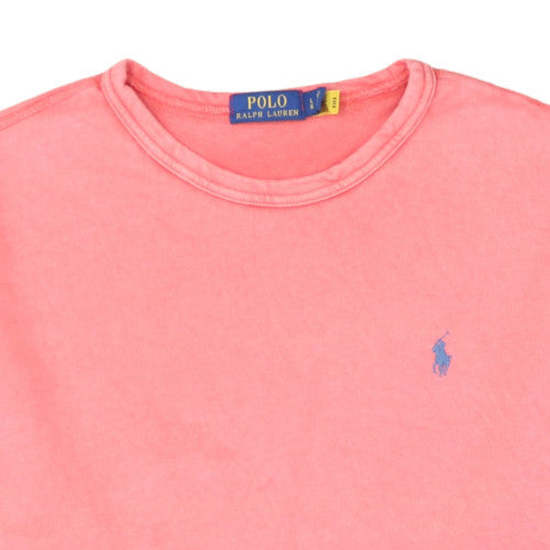 Polo Ralph Lauren Women Pink Cotton Crew Neck Sweatshirt L