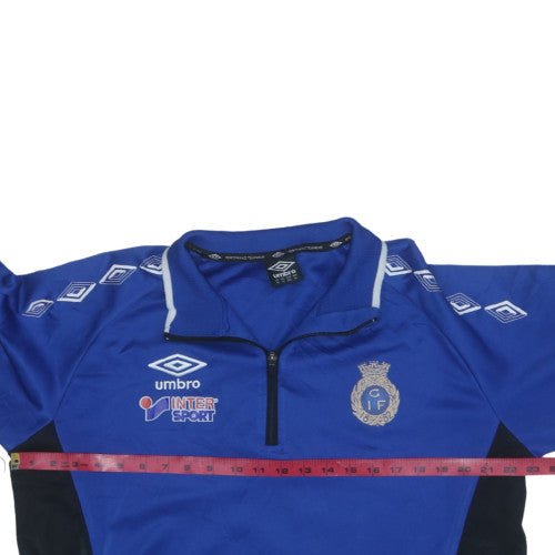 Umbro Men's Blue XL 1/4 Zip Athletic Football Sweatshirt