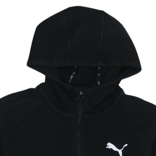 Puma Boys Black Full Zip Hoodie 13-14 Years Fleece Athletic Sweatshirt