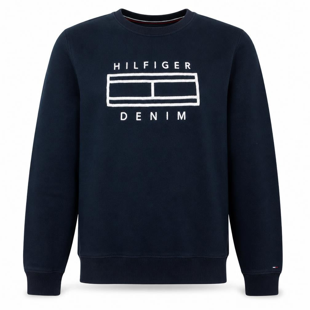 Tommy Hilfiger Denim Men's Navy Blue Crew Neck Sweatshirt M