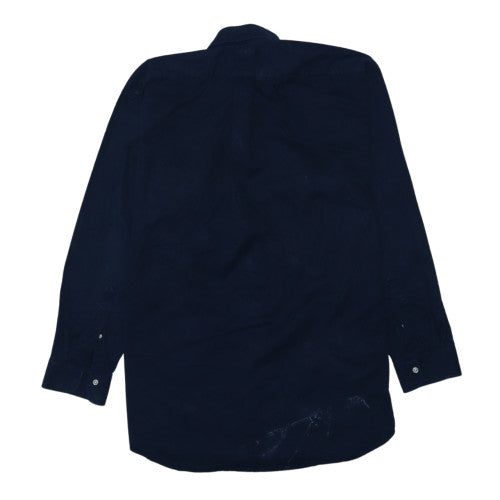 Ralph Lauren Men's Navy Blue Button-Up Casual Shirt Size 17 34 Cotton