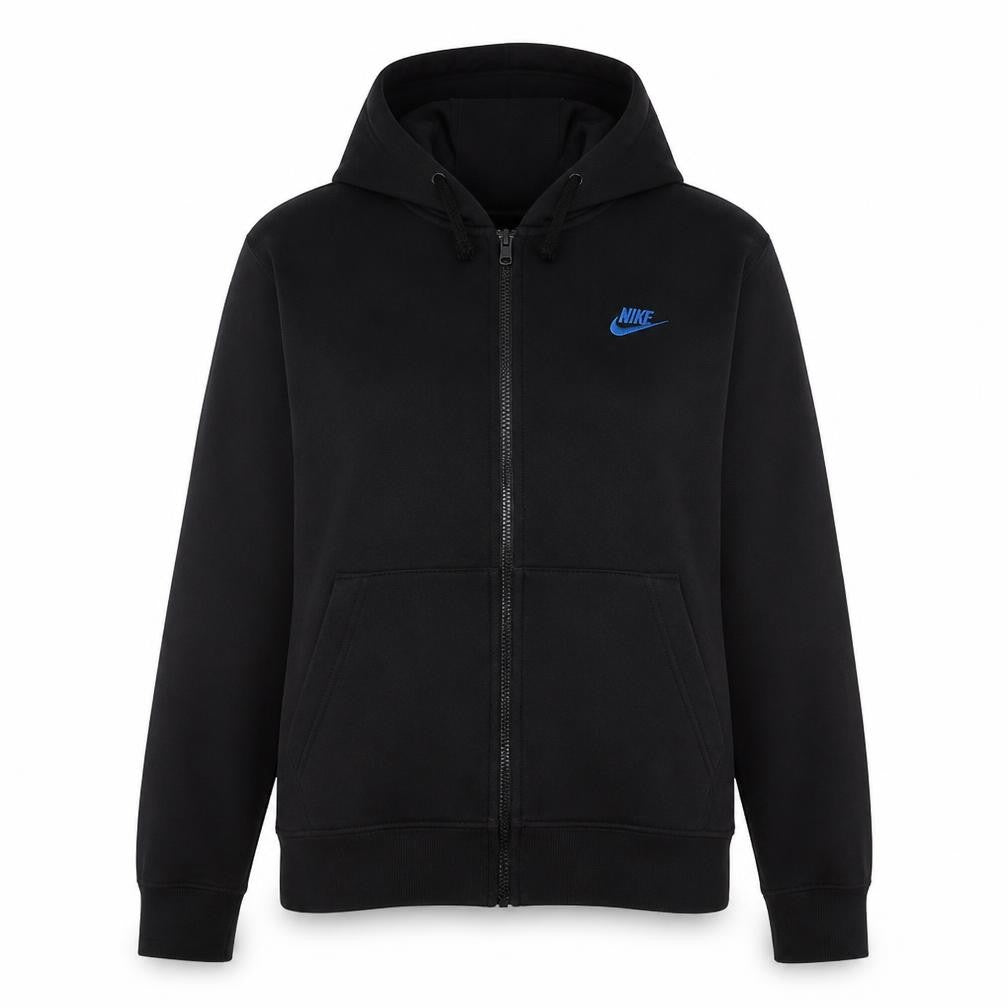 Nike Womens Black Full Zip Hoodie Size M Cotton Blend Casual
