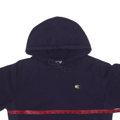 Champion Womens Navy Reverse Weave Pullover Hoodie Size M Cotton Blend