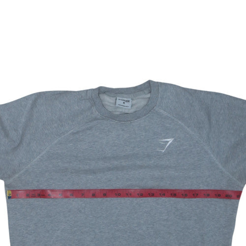 Gymshark Men's Grey Pullover Crew Neck Sweatshirt Size M Regular Fit