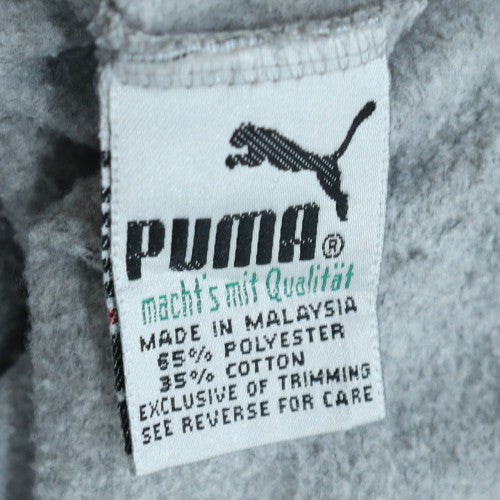 Puma Womens Grey Pullover Hoodie L Cotton Blend Casual Sweatshirt