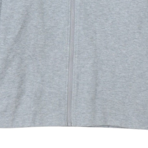 Nike Womens Grey Full Zip Hoodie Medium Cotton Blend Activewear