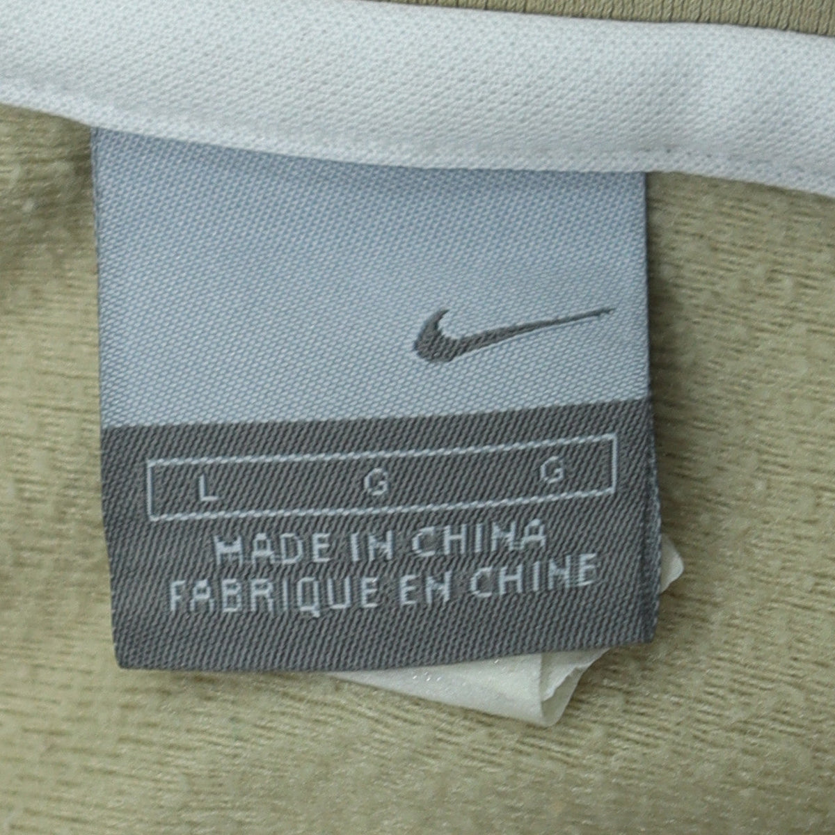 Nike Women's Beige Track Jacket L Full Zip Colourblock Sportswear