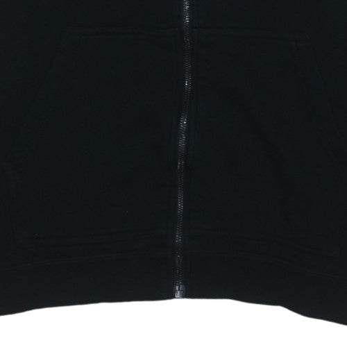 Nike Women's Black Full Zip Hoodie Medium Cotton Blend