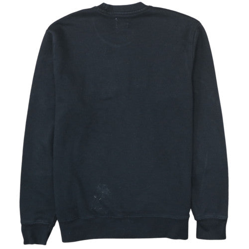 Champion Mens Black M Pullover Sweatshirt Embroidered Logo Crew Neck