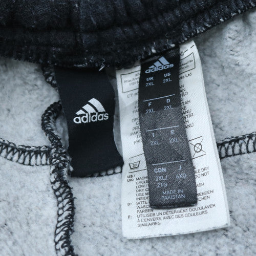 Adidas Men's Black 2XL Fleece Jogger Sweatpants with Logo