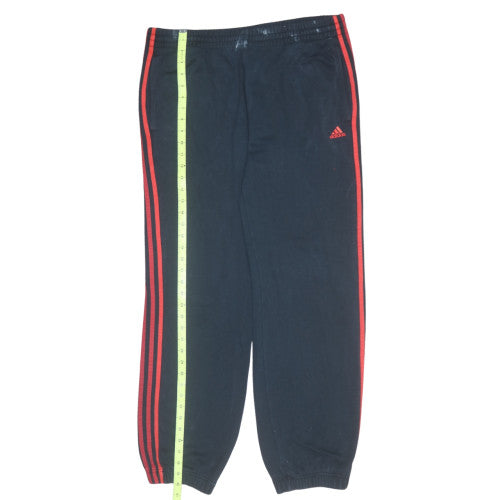 Adidas Boys Black Red Jogger Sweatpants 15-16 Years Elastic Waist