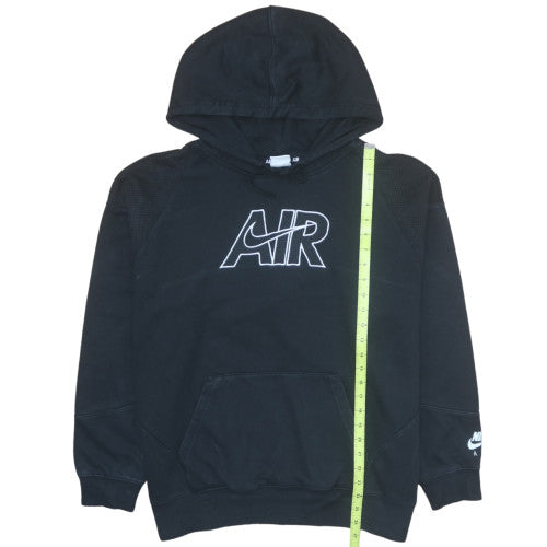 Nike Men's Black Pullover Hoodie Air Logo Fleece M