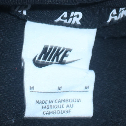 Nike Men's Black Pullover Hoodie Air Logo Fleece M