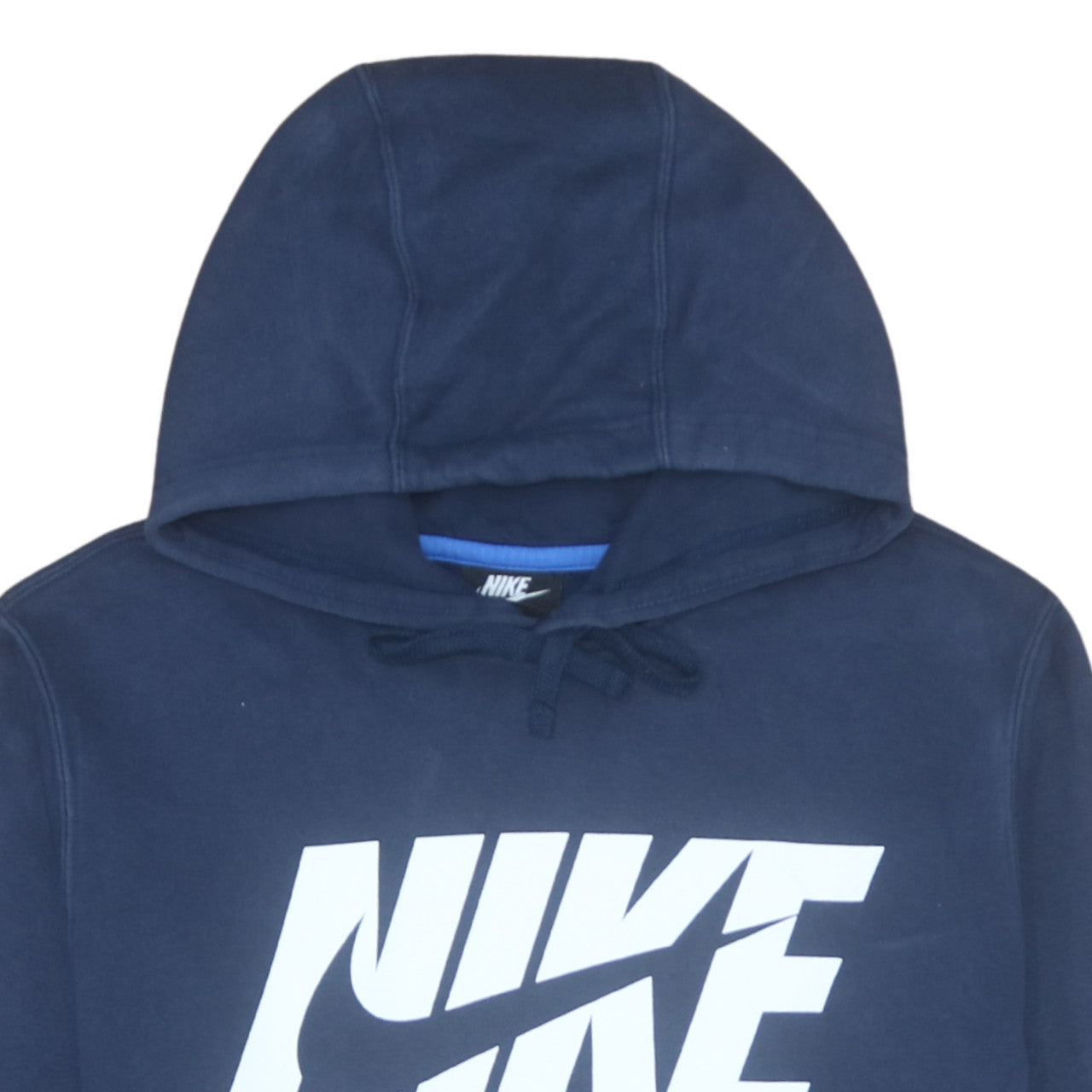 Nike Men's Blue Pullover Hoodie M Sports Fleece Logo Sweatshirt