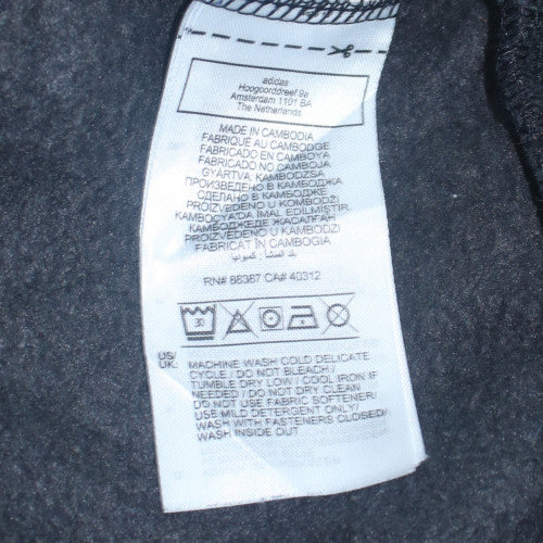 Adidas Women Black Green 1/4 Zip Sweatshirt XL Relaxed Fit Retro Style