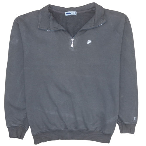 Fila Men's Black XL 1/2 Zip Fleece Sweatshirt