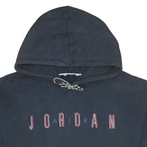 Jordan Men's Black Pullover Hoodie L Embroidered Logo Fleece