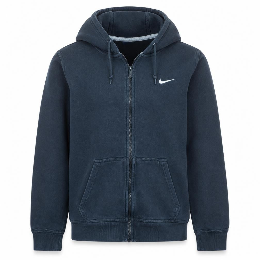 Nike Men's Blue Full Zip Fleece Hoodie Size L Regular Fit