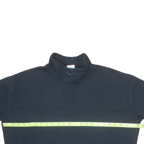 Nike Men's Black Roll Neck Cotton Sweatshirt Small