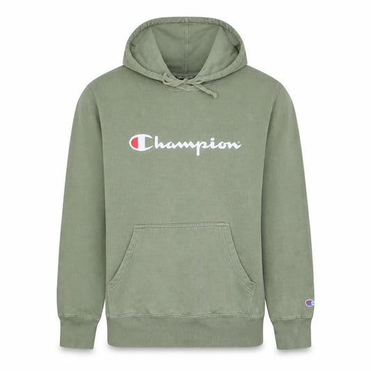 Champion Men's Green Pullover Hoodie S Logo Fleece Athleticwear