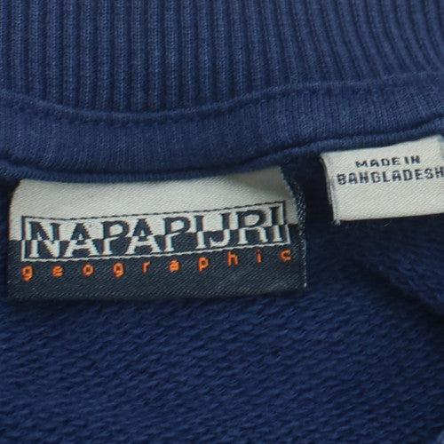 Napapijri Men's Blue 2XL Crew Neck Pullover Sweatshirt
