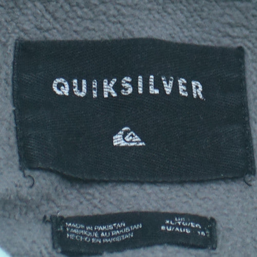 Quiksilver Boys Blue Grey Pullover Hoodie Size L Cotton Blend
