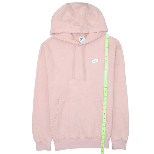 Nike Women's Pink Pullover Hoodie Size S Cotton Blend Logo Sweatshirt