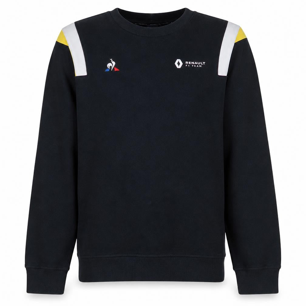 Le Coq Sportif Men Black Sweatshirt Small Crew Neck F1 Team Pullover